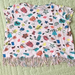 Fringe Short Sleeve Shirt !